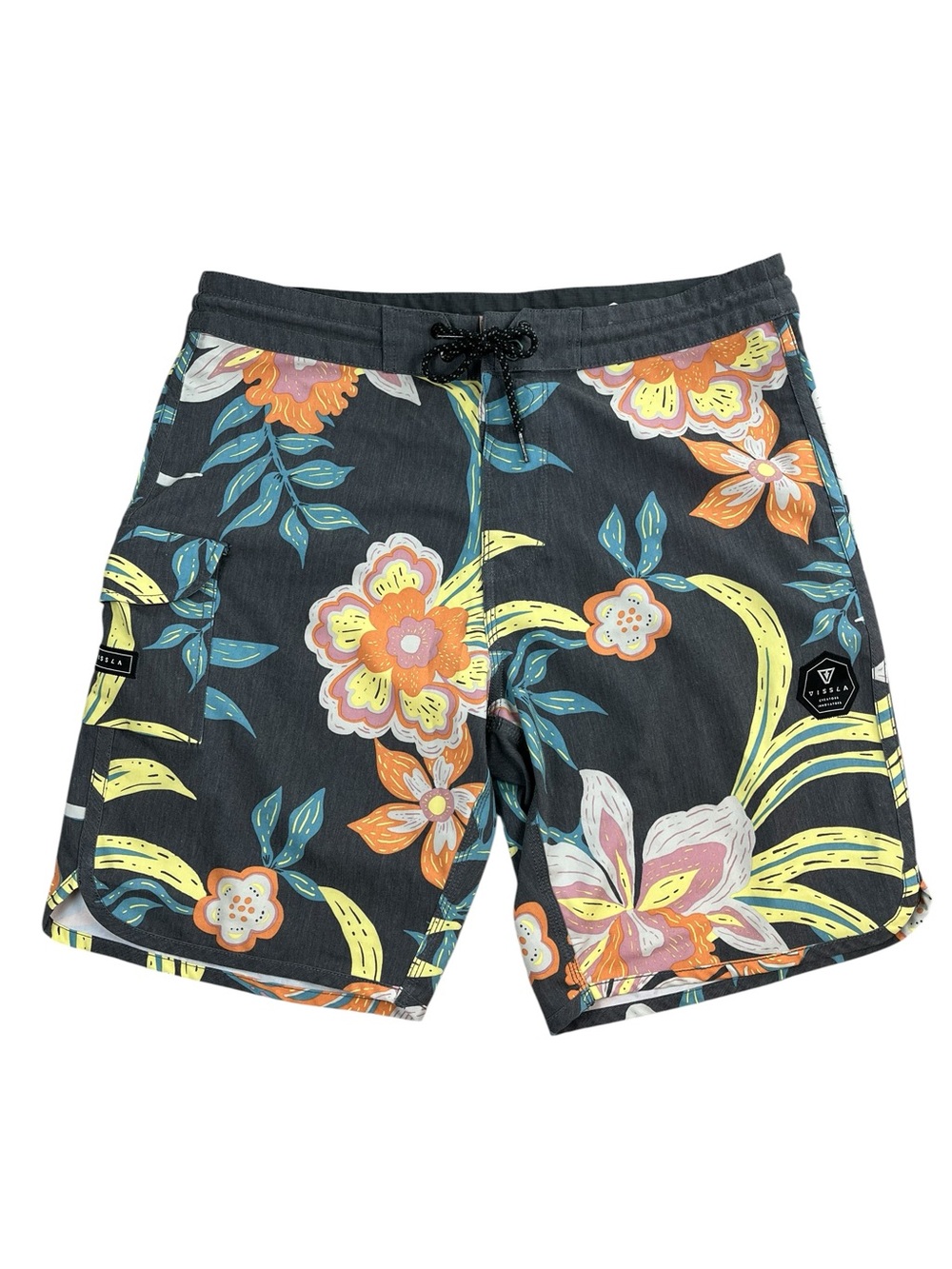 Vissla Velzyland 18.5 Boardshorts‎ Mens 32 Floral Surf Swim Trunks Tropical